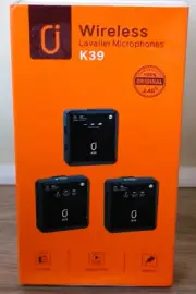 Wireless Lavalier Microphones K39 for IOS and Android, 2.4GHz Dual