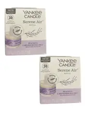 Lot Of 2 Yankee Candle Serene Air Refill Peaceful Lavender & Sea Salt Freshener