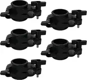BQLZR Drum Set Rack Clamp Bracket Mount Holder 19mm Hole Dia Black Plastic Pack of 5