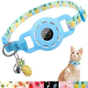 AirTag Cat Collar with Bells, Upgraded Safety Elastic Cat Collar with Airtag ...