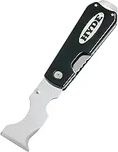 Folding Painter's Tool 5-In-1 Stainless Steel Folds Closed, Cleans Rollers, Spreads Compound, Scrapes, Cleans Out Cracks, Opens Cans and Boxes,Black