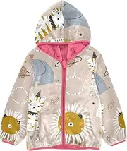[GAIGEO] Pink Flamingo Size 3T, Soft Winter Coats for Toddler Girls, Double-Sided and Wind-Resistant