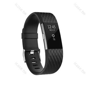 矽膠錶帶 適用Fitbit Charge 2 格紋腕帶 智慧手環 Charge2 矽膠錶帶 腕帶 炫彩 替換帶 運動錶帶