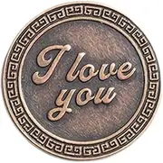Wswqop Language of Love Coin 0.91 in Diameter, Commemorative Coin Holder for Birthday