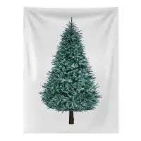 在飛比找蝦皮購物優惠-75X150cm 聖誕樹掛布(松樹掛毯)  銅線燈串 裝飾布