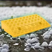 2" 5" 4" Rise Curb Ramps, Rubber Entry Threshold Ramp, Portable Driveway Ramps Shed Ramps for Wheelchair Steps Walkers Stroller Scooter(Yellow,50x27x12cm)