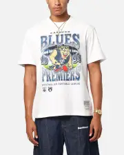 [MITCHELL & NESS] Mitchell & Ness Carlton Blues Mascot T-shirt Vintage White - Size M M Vintage White