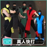 Mortal Kombat Reptile Cosplay Costume Green Suit with Mask Game Adult