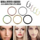Steel Hinged Segment Ear Helix Tragus Piercing Septum Nose Hoop Lip Ring