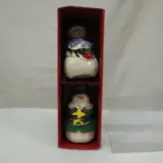 Snowmen Salt & Pepper Shakers "Button Up" St. Nicklas Square Christmas Holidays