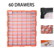 Parts Storage Organiser 60 Drawers Tool Organizer Box Dividers Garage Workshop