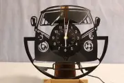 NEW Volkswagen Bus Clock, Multi Color Settings W/Wireless Remote Control
