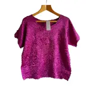 MOLLY JO URBAN OUTFITTERS Top Womens XL Pink Purple Sparkle Occasion 20's BNWT
