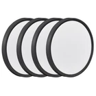 9 Inch LED Flush Mount Ceiling Light, 18W, 1860LM, 3000K/4000K/6000K 4PK Black