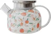 Glass Jug Water Carafe High Borosilicate Glass Pitcher with Stainless Steel Cover High Temperature Resistant Teapot Household