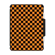 iPad Pro 11-inch (M4) Impact Folio Case Orange and Black Checkered Pattern
