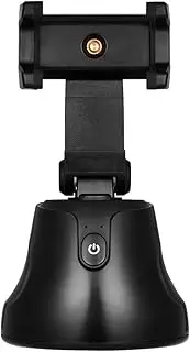 Selfie Stick 360° Rotation Object Tracking Face Tracking Phone Control with Phone Mount 1/4 Thread Built-in 1200mAh Battery for Phone Vlog Video Recording Black One Size