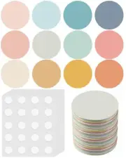 600 Pcs Round Cutouts 2 Inch Assorted Color Paper Bulletin Board Cutouts Roun...