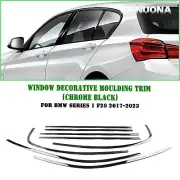 Window Strip Moulding Trim For BMW 1 Series F20 2017-2023 2018 Chrome Black