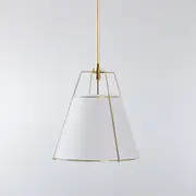 Jessie Pendant Light - White with Gold Hardware