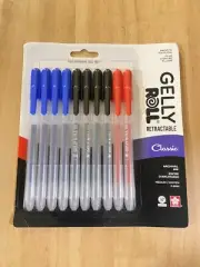 Sakura Gelly Roll Retractable Gel Pens Medium Point Classic 10 Pack Archival Ink