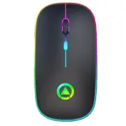 Yindiro Black Optical Gaming Wireless Mouse 2.4Ghz Slim Rechargeable USA Seller