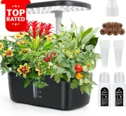 Indoor Hydroponics Growing System Smart Herb Garden 8 Pods LED Grow Light