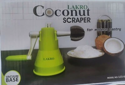 Coconut Grater scraper LAKRO Stainless Steel Blades High Quality Vaccum Base