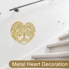 Metal Heart Wall Decor Gold Tree of Life Wall Decoration Creative Tree in beDca