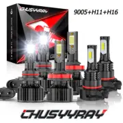 For Chevy Suburban Tahoe 2007-2014 Combo Hi&Lo Beam LED + Fog light Blub 6000K (for: Chevrolet)