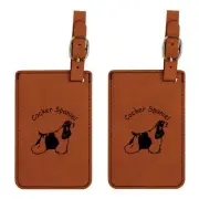 L2171 Cocker Spaniel Parti Luggage Tags 2Pk FREE SHIPPING 200 Breeds Available