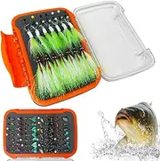 Jig Fishing Lures - Simulated Jig Heads Fly Hook Set - Multi-Purpose Bait Kit for Stream Adventure or Lake Adventure