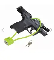Lot 2 Lockdown mossberg GREEN Reinforced Cable Key & Manual Universal Gun Lock