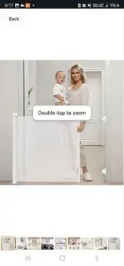 JSK Retractable Baby Gate, Extra Wide Safety kidsor Pets Gate, 33"* 55" Wide,