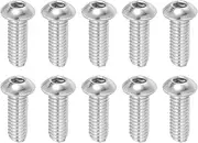 uxcell 5/16-18x7/8 Button Head Socket Cap Screws, 10 Pcs 304 Stainless Steel 18-8 Socket Cap Screw Bolts Allen Hex Drive Full Thread Fine Thread UNC