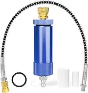 MEANLIN MEASURE 30Mpa Water-Oil Separator With 20 inch Spring Flexible Hose and 8MM & M10 Fast Connecting Internal Thread Mother Head For High Pressure Air Compressor Pump Blue