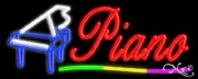 NEW "PIANO" 32x13 W/LOGO & MULTICOLOR UNDERLINE NEON SIGN w/CUSTOM OPTIONS 10872