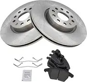 Front Ceramic Brake Pad & Rotor Set for A3 TT VW Eos Jetta GTI Passat