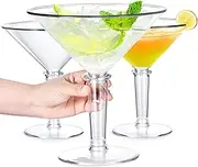 SAIAOKJ 48oz Giant Martini Glass Plastic Clear Extra Large Martini Glass Perfect For Parties Gifts & Home Entertaining(3pcs)