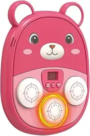 Boxing Music Machine,Bear Smart Boxing Machine - LED Wall Target Toy Rechargeable Musical Punching Board for Home Workout Children Training Indoor Sports Family Birthday Gym Adults