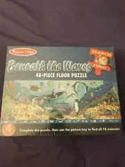 Melissa & Doug Beneath the Waves Floor Puzzle Search & Find HUGE 48 Piece Jigsaw
