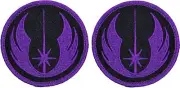 Jedi Order Logo PURPLE Embroidered Morale Patch | 2PC - 3" X 3" | HOOK BACKING