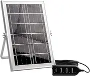 Solar Panel Charger - Solar Panel USB Charger Outlet - Flexible 4 USB Ports High-Efficiency Camping Accessories for Outdoor Phone Monitor Devices Security Camera Fans Supply