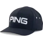 New PING Structured Navy/White Flexfit S/M Hat