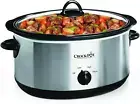 7 Quart Oval Manual Slow Cooker, Stainless Steel (SCV700-S-BR),