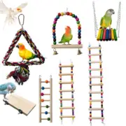 Birds Toy Pet Bird Parrot Cage Hut Nest Bird Toy Hammock Swing Toy Hanging -GY