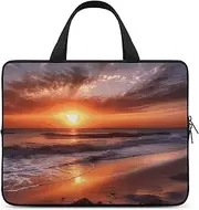 Laptop Case Sleeve Shockproof Computer Carrying Bag Beach Sunrise Notebook Case Cover Laptop Bag Water Resistant Computer Cases Tablet Briefcase for Travel Business 12 Inch