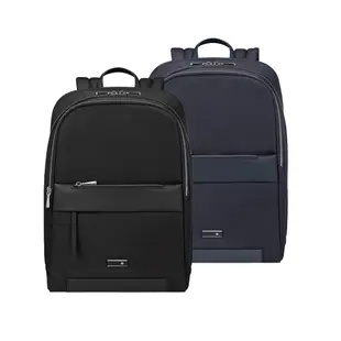 Samsonite新秀麗 筆電後背包/電腦包/雙肩包15.6吋ZALIA 3.0女用商務環保(黑/深藍)