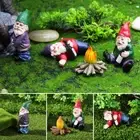 Ornaments Miniature Gnomes Dwarf Figurines Fairy Garden Micro Landscape