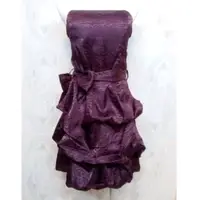 在飛比找蝦皮購物優惠-貝兒-bieer 全新 L  紫色抓皺層次小禮服 洋裝